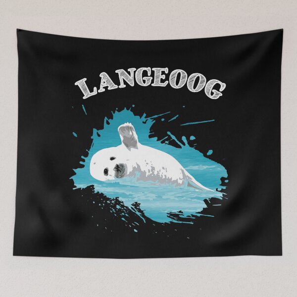 Item preview, Langeoog North Sea island with seal seal in the sea designed and sold by Denis Rösler.