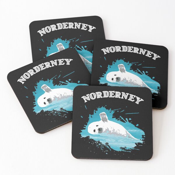 Item preview, Norderney North Sea island with seal seal in the sea designed and sold by Denis Rösler.