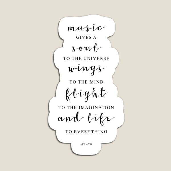 Item preview, Music Gives A Soul To The Universe, Plato Quote, Music Lovers Gift, Music Classroom Decor designed and sold by aenaonartwork.