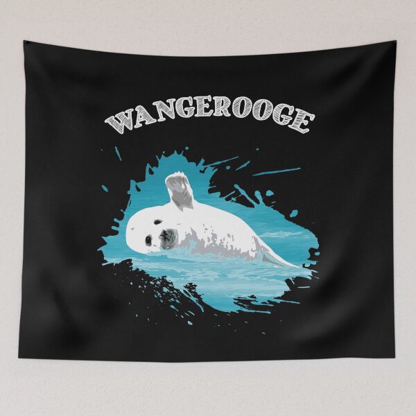 Item preview, Wangerooge North Sea island with seal harbor seal in the sea designed and sold by Denis Rösler.