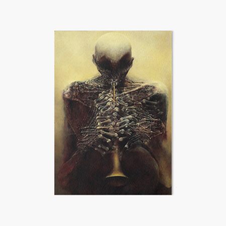 Untitled (The Flutist) by Zdzislaw Beksinski Art Board Print