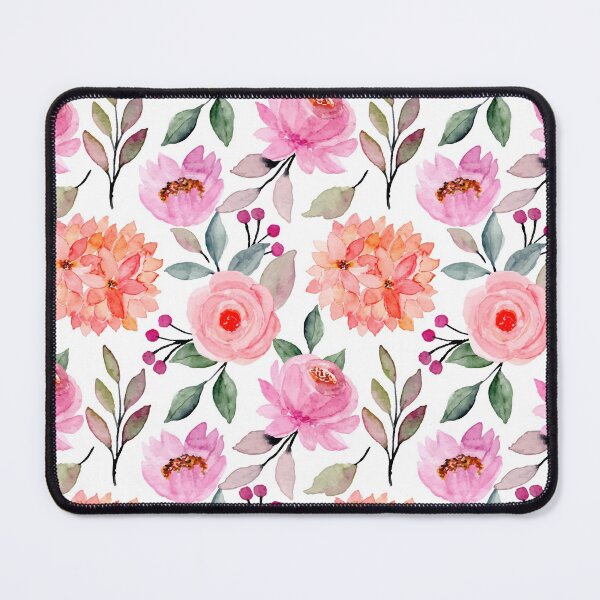 Item preview, Pink, red Boho aesthetic watercolor flowers,,  iPhone and Samsung Galaxy case cover designed and sold by RoManSmArt.