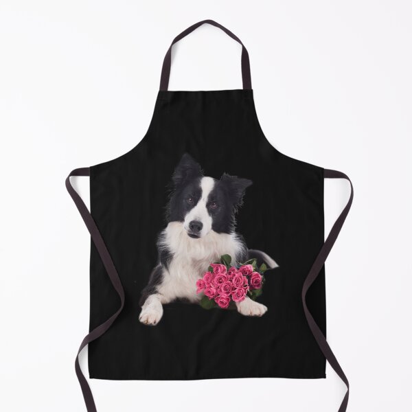 Item preview, Border collie black white with flowers wishes luck designed and sold by Toffy2222.