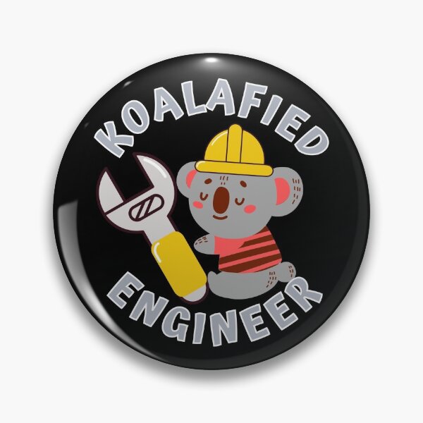 Item preview, Koalafied Engineer - Funny Koala Pun designed and sold by Onewivnacher.