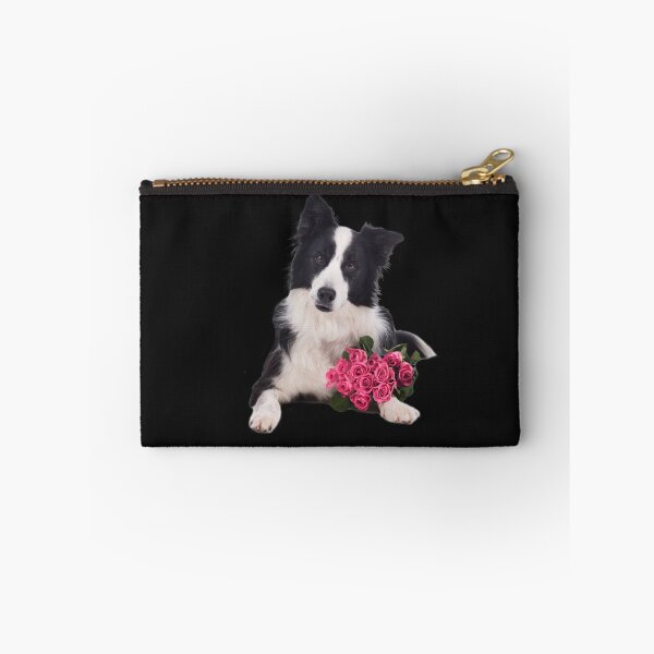 Item preview, Border collie black white with flowers wishes luck designed and sold by Toffy2222.