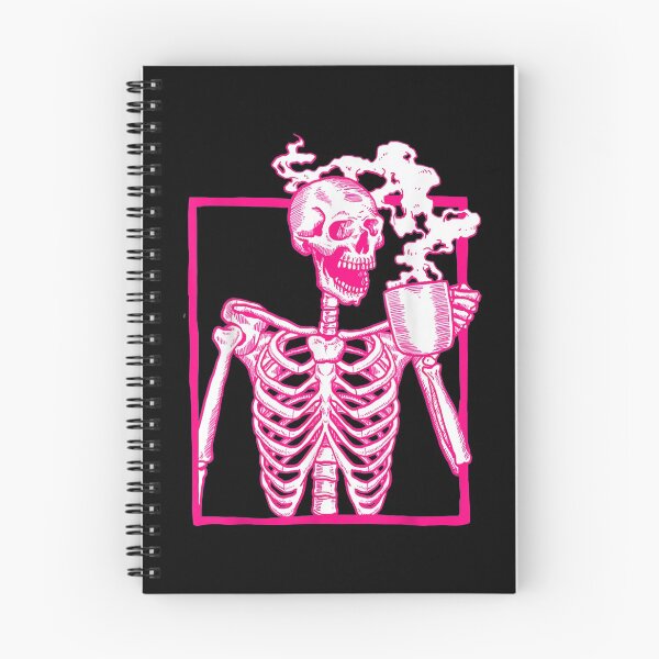 Item preview, Halloween Coffee Drinking Skeleton Pink designed and sold by paudels.