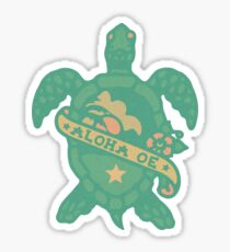 Pegatina Tatoo de tortuga ALOHA OE