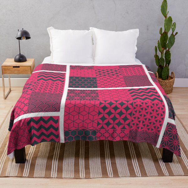 Item preview, Red Japanese wagara pattern designed and sold by smrithi2936.
