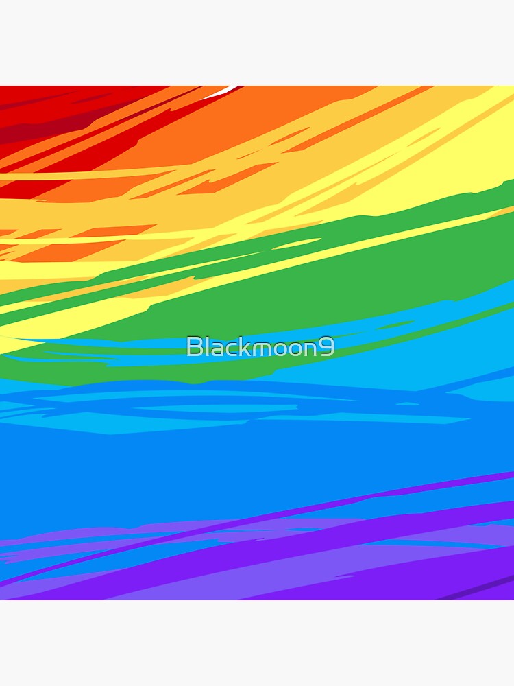 "Paint Rainbow Background" Sticker For Sale By Blackmoon9 | Redbubble