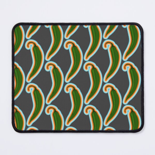 Item preview, Green Chili Pepper with colorful border designed and sold by BRU Design.