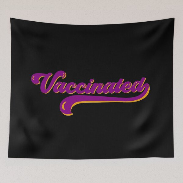 Item preview, Vaccinated groovy style designed and sold by PG Illustration.