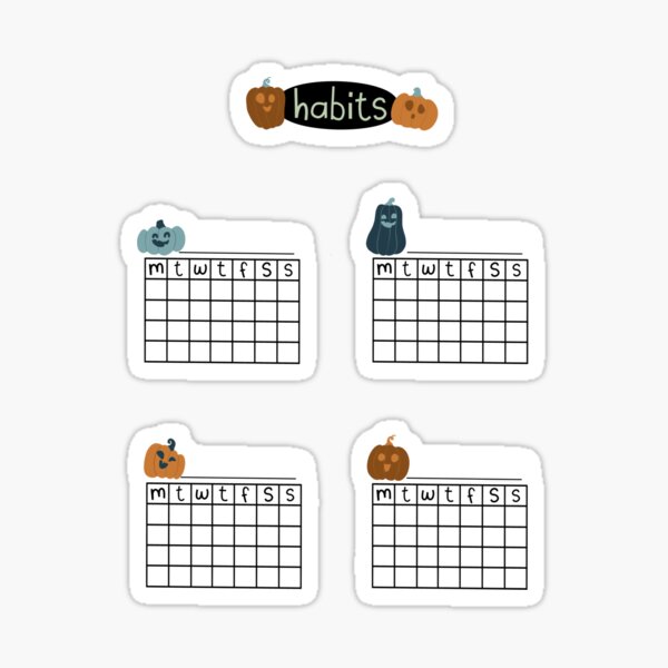 Monthly Habit Tracker Sticker Sheet Plain Tracking Stickers Bullet Journal  Sticker Planner Stickersheet Minimal Planning 