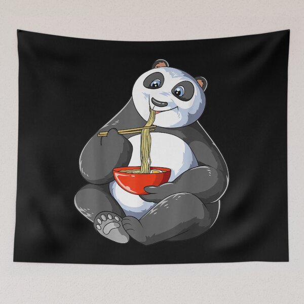 Item preview, Panda Eating Ra Noodles Japanese Panda designed and sold by paudels.