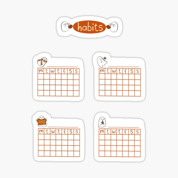 Weekly Habit Tracker Sticker – The Journal Effect