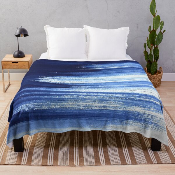 Item preview, Blue, white brush strokes. Painting, pattern, minimalist. designed and sold by JellyBeenzz.