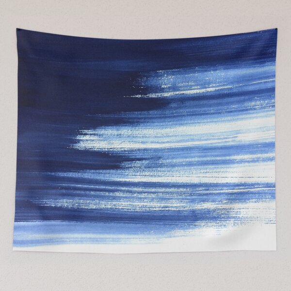 Item preview, Blue, white brush strokes. Painting, pattern, minimalist. designed and sold by JellyBeenzz.
