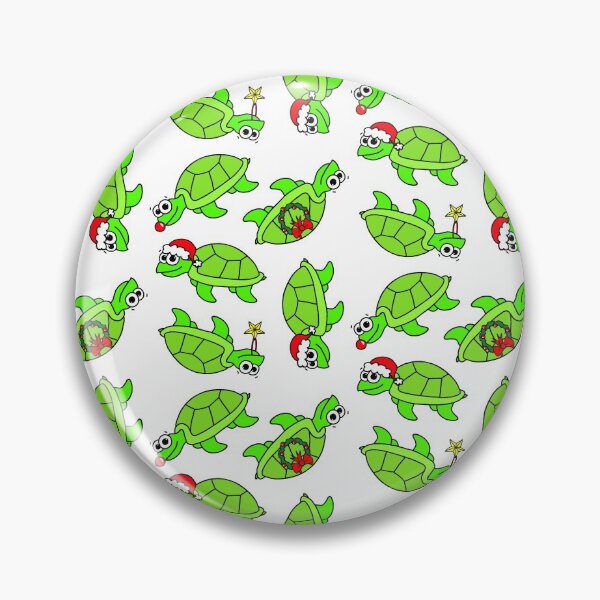 Aperçu de l'œuvre Tortues de Noël mignonnes - sur blanc créée et vendue par Adrienne Body.