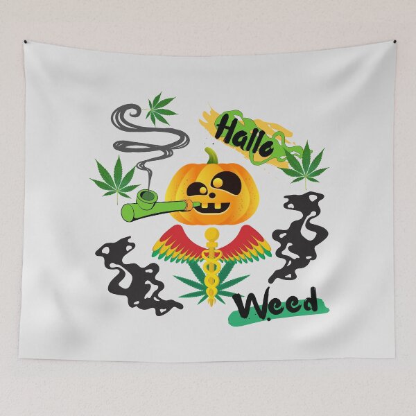 Item preview, HAPPY HALLO WEED Pumpkin smoking Pipe designed and sold by OMdesign10.
