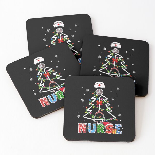 Item preview, Nurse Christmas Tree Stethoscope RN LPN Scrub Nursing X-mas designed and sold by pinkard.