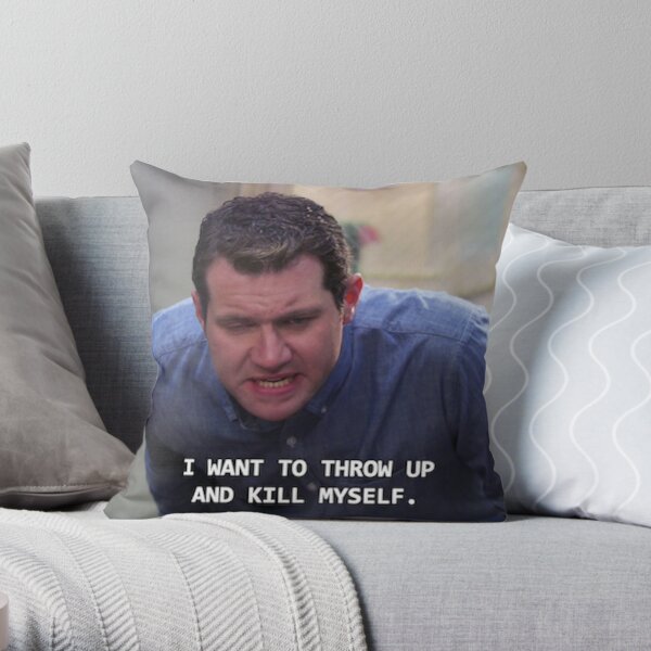 Craig Parks and Rec--I want to throw up and kill myself Throw Pillow