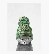 Lámina fotográfica Gatito con un sombrero