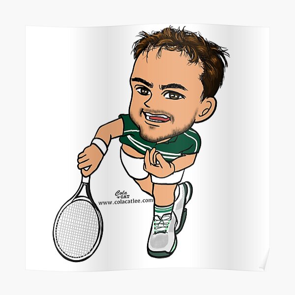 "Daniil Medvedev" Poster for Sale by Colacatlee | Redbubble