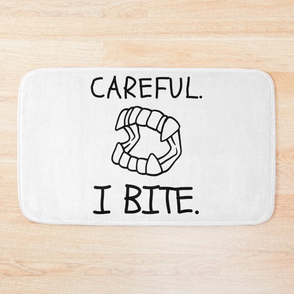 Item preview, Careful I Bite Vampire Teeth Halloween White TShirt designed and sold by ZestyFruit.