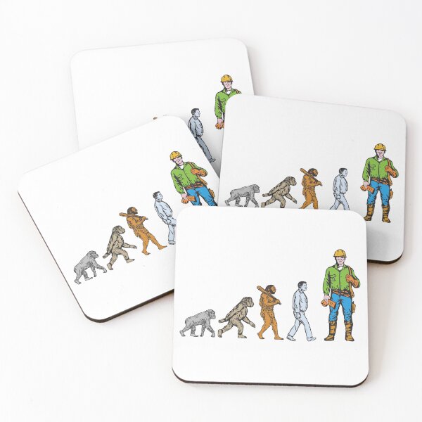 Item preview, Evolution of electricians, electrical linemen, plumbers, construction workers designed and sold by EngineersArt.