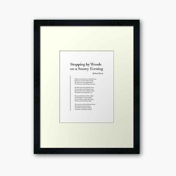 Item preview, Stopping by Woods on a Snowy Evening by Robert Frost designed and sold by wisemagpie.
