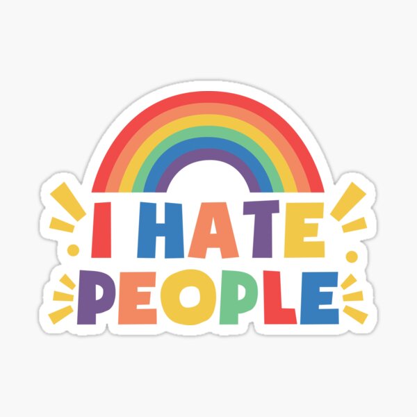 Item preview, I Hat People Rainbow - I Hate People Hate valentine designed and sold by 123428094.