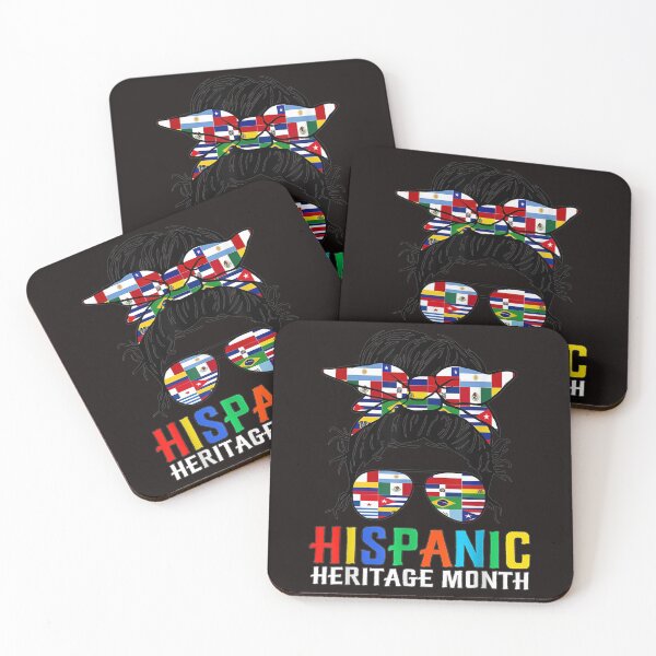 Item preview, National Hispanic Heritage Month Latin Flags Messy Bun . designed and sold by HaydenLee162397.