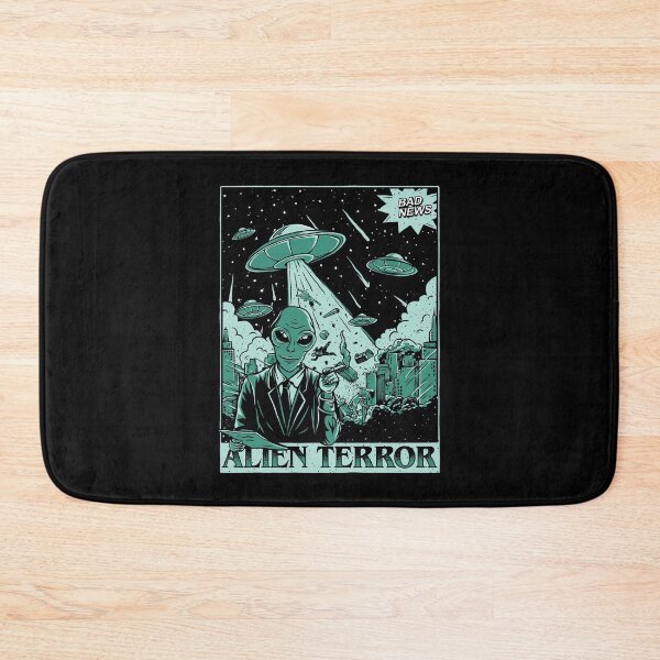 Item preview, Alien Terror - Bad News Alien Attacks the City designed and sold by Slikfreakartworks.