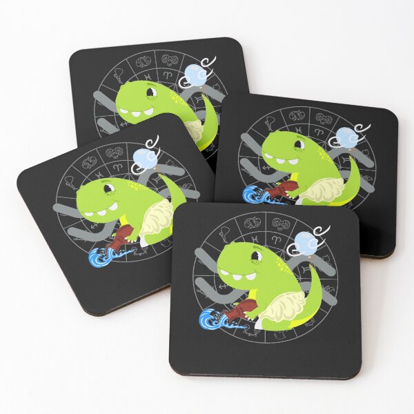 Item preview, Cute Aquarius Zodiac Sign Astrology T-Rex Dinosaur Horoscope designed and sold by RJ-Art.