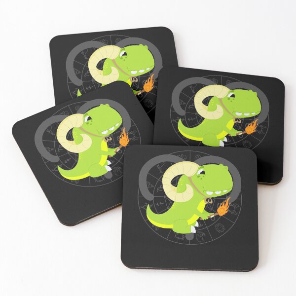 Item preview, Cute Aries Zodiac Sign Astrology T-Rex Dinosaur Horoscope designed and sold by RJ-Art.