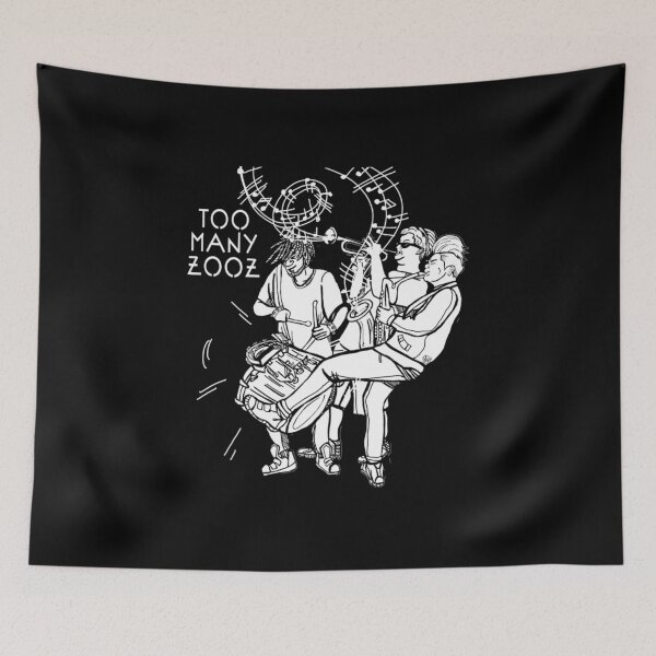 Item preview, white silhouette of three brothers  designed and sold by KevenBartell.