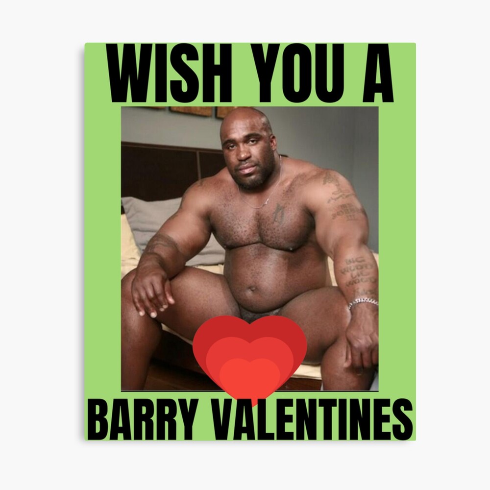 Big Dick Black Guy Meme Barry Wood Framed Art Print