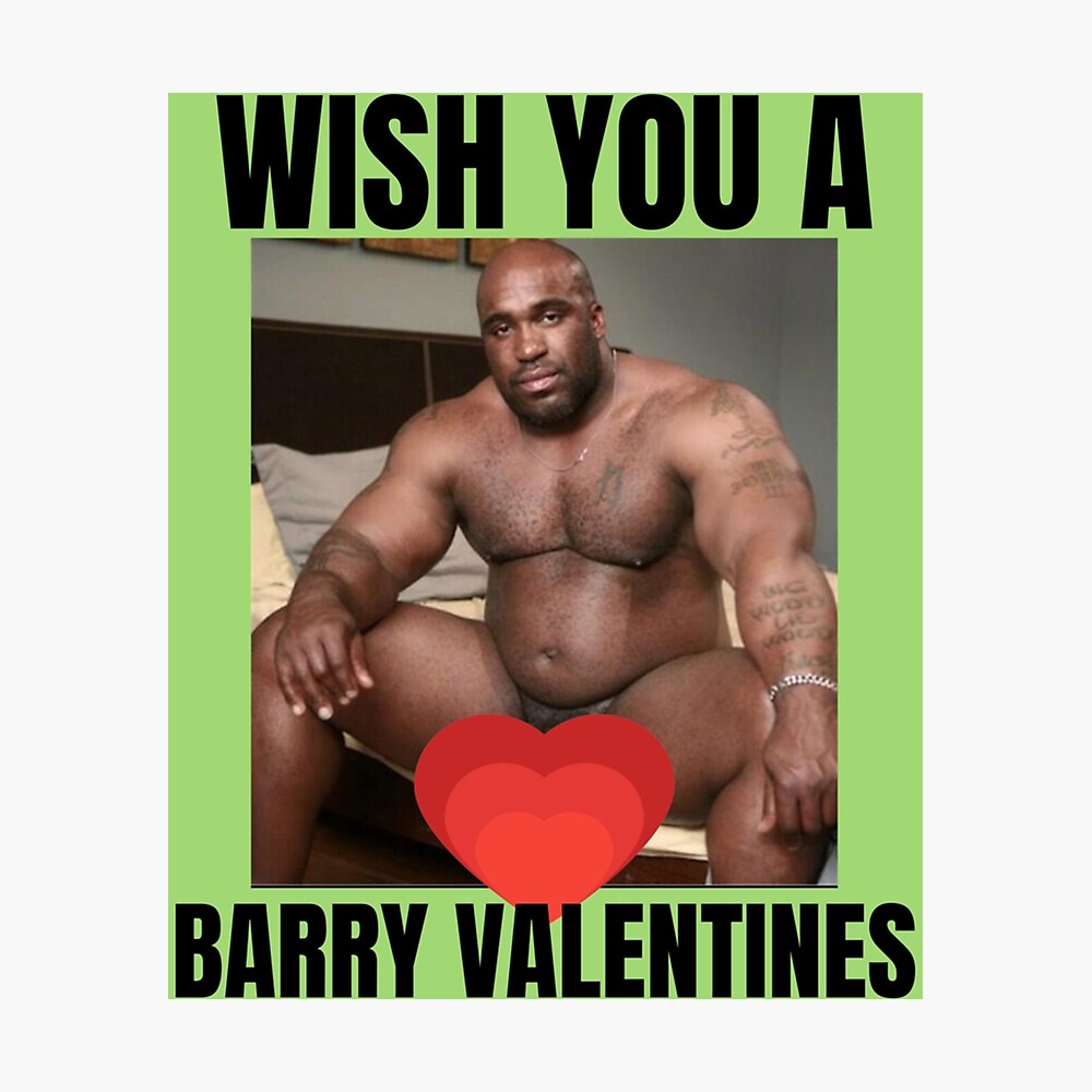 Big Dick Black Guy Meme Barry Wood Framed Art Print