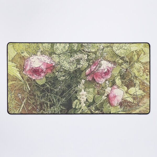 Item preview, Vintage Pink Roses & Lavender Retro Vintage Floral Gift designed and sold by r-silver.