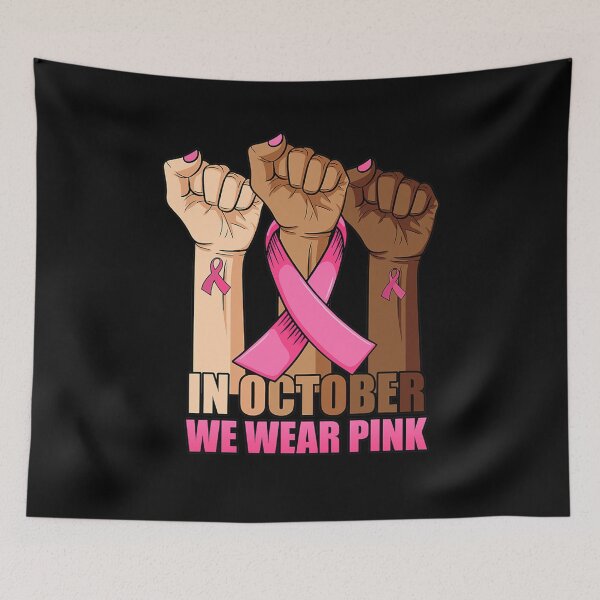 Item preview, Hand In october we wear pink breast cancer awareness month designed and sold by juliegould1974.