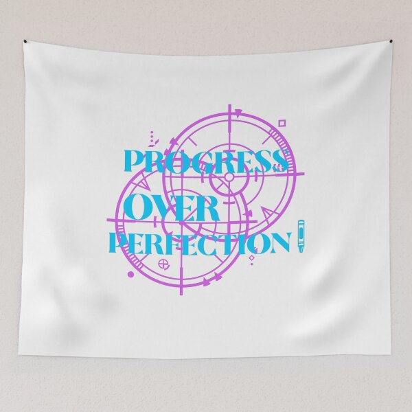 Item preview, Motivational Progress Over Perfection back to school teacher designed and sold by TheUrbanDreamer.