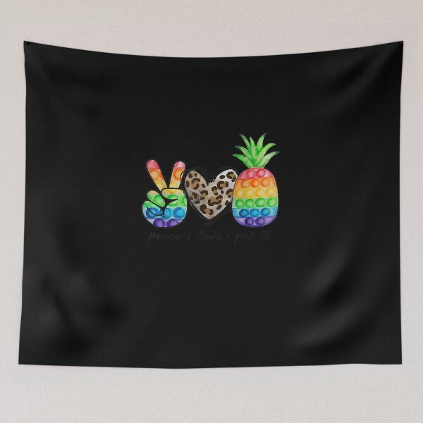 Item preview, Peace Love Pop It Pineapple Trendy Sensory Fidget Toy designed and sold by KajaSzulc.