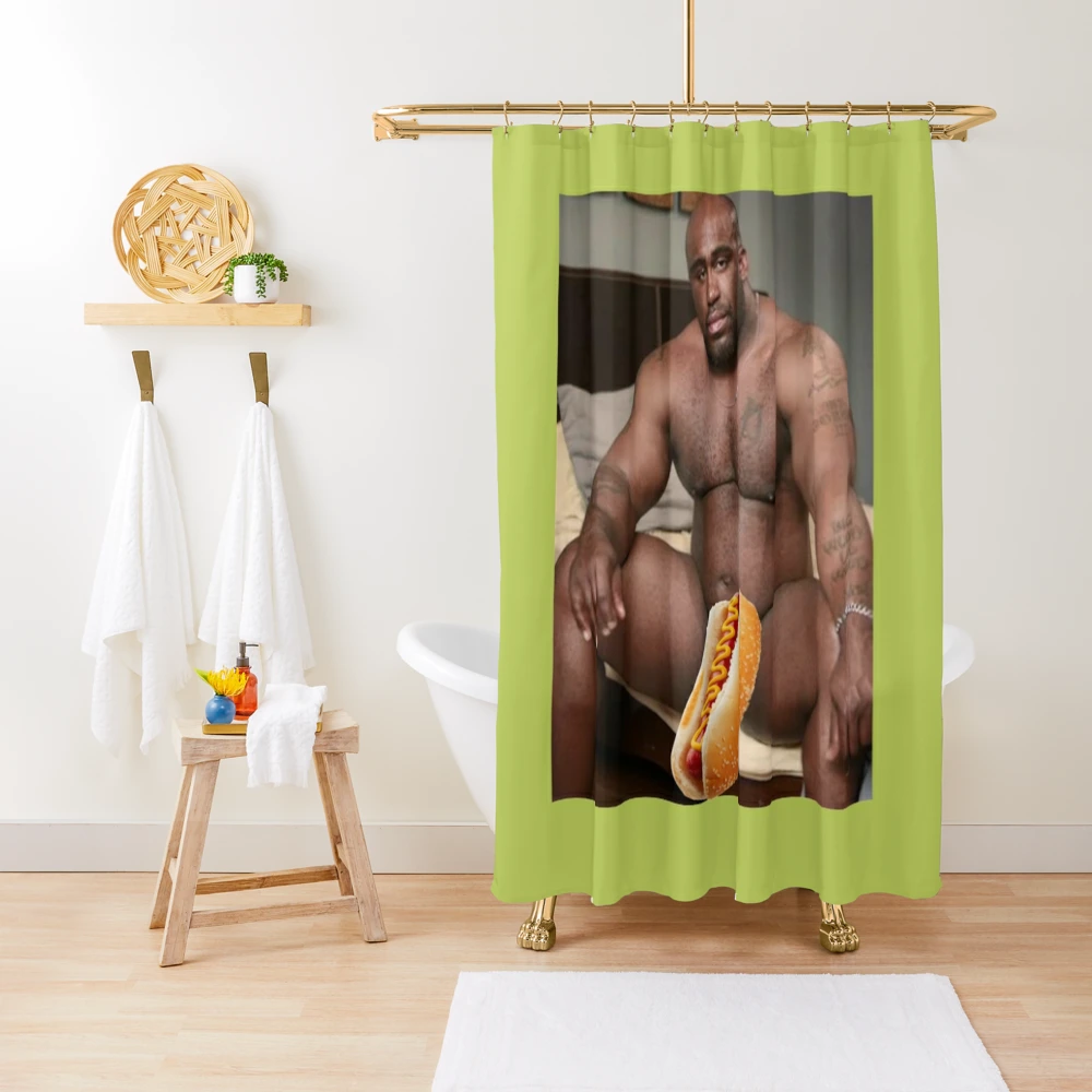 Big Dick Black Guy Meme Barry Wood | Shower Curtain