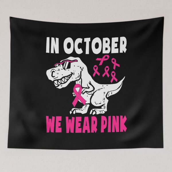 Item preview, In October We Wear Pink Breast Cancer Awareness Toddler Kids  designed and sold by juliegould1974.