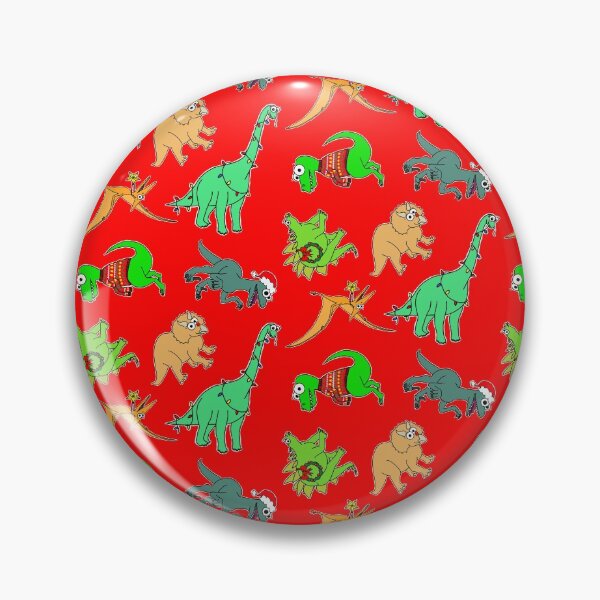Item preview, Cute Christmas Dinosaurs - on red designed and sold by Adrienne Body.