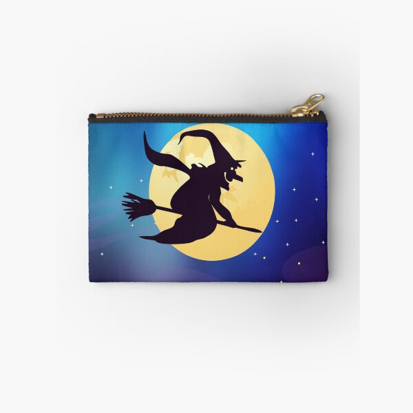 Item preview, Halloween Witch On Her Broom Before Moon On Fantasy Night designed and sold by risingrocket.