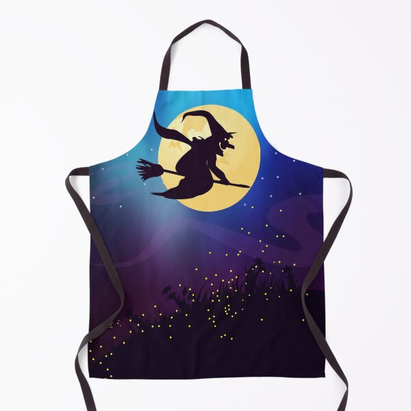Item preview, Halloween Witch On Her Broom Before Moon On Fantasy Night designed and sold by risingrocket.