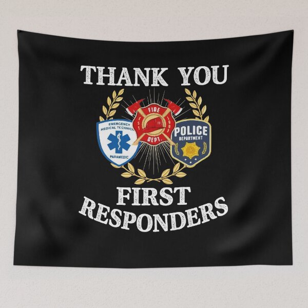 Item preview, Thank You First Responders EMT Police Firefighter designed and sold by roxy7922.