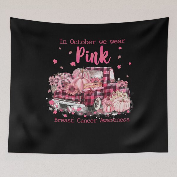 Item preview, In October We Wear Pink Pink Ribbon Truck Breast Cancer designed and sold by juliegould1974.