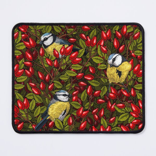 Item preview, Birds and dog rose hips designed and sold by Katerina Mitkova Kirilova.