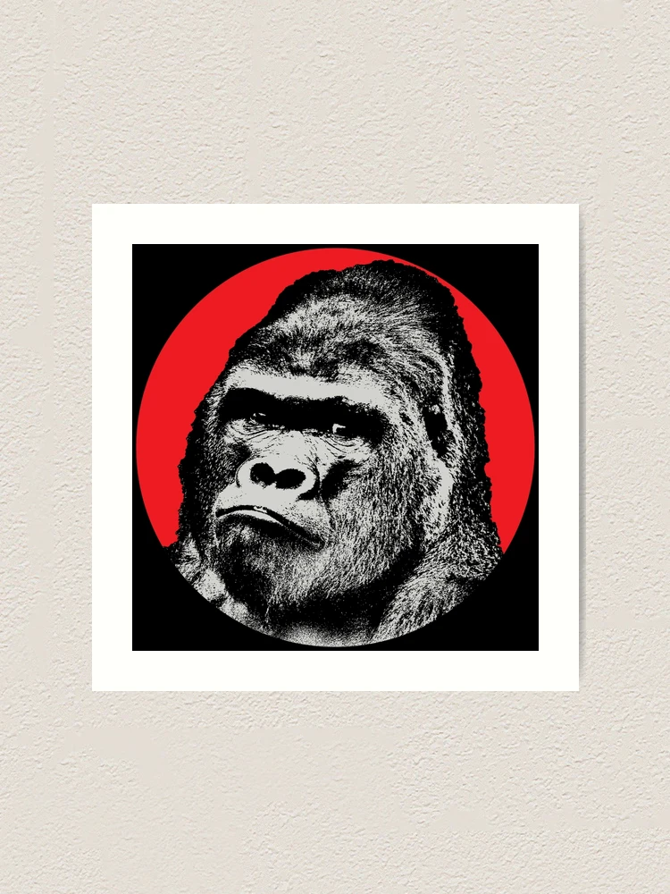 Silverback Gorilla Stencil silverback-gorilla-stencil-art-print-for-sale-by-kjcasey1982-redbubble